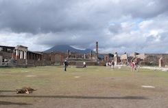 Pompeii Forum with Vesuvisu